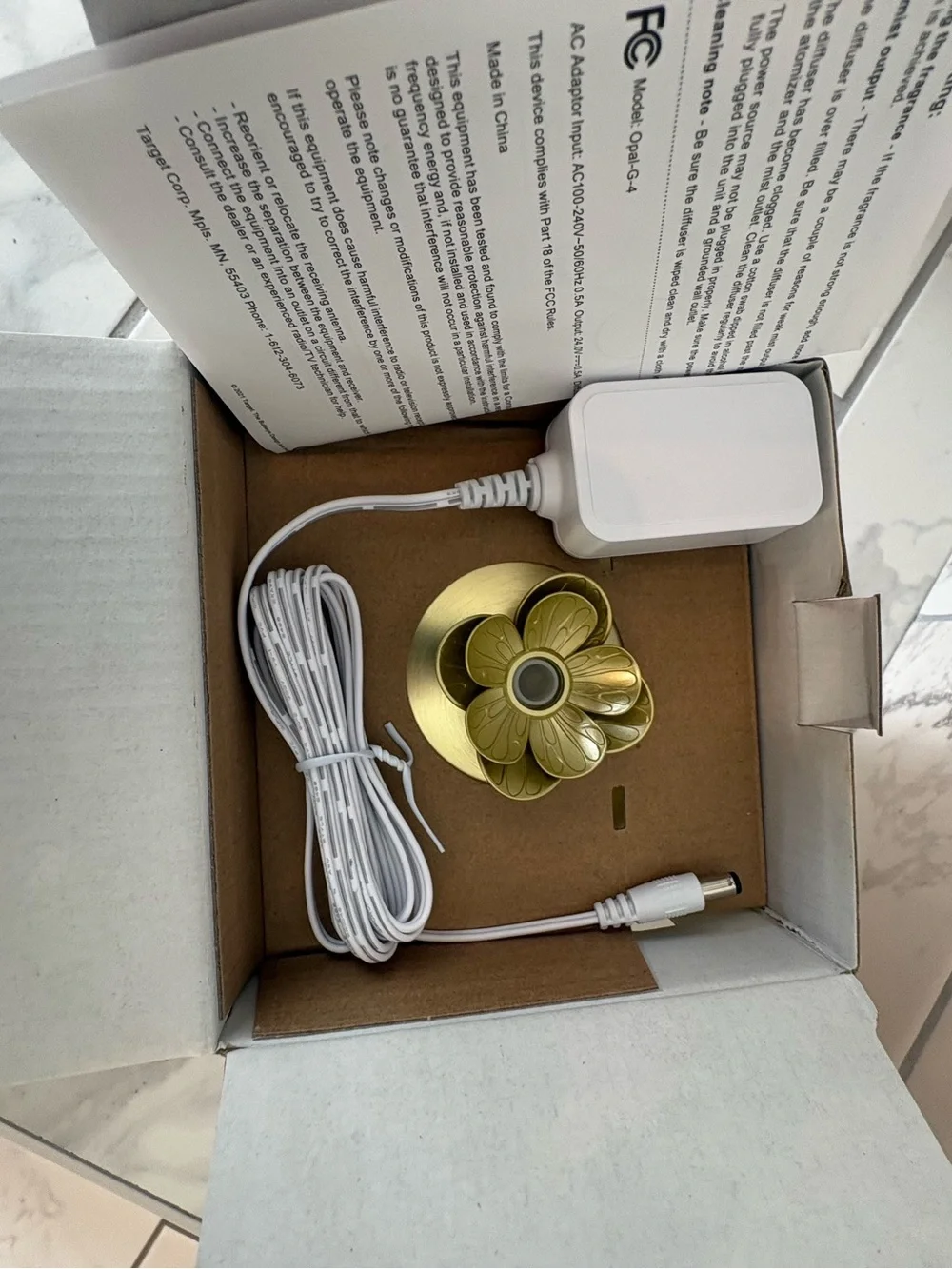 Opalhouse Gold Leaf Ultrasonic Essential Oil Diffuser